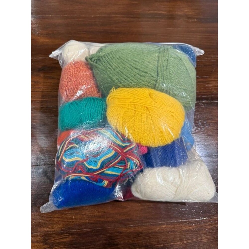Large Vintage & Modern Yarn Lot Mixed Colors Fibers Partial Full Skeins Craft